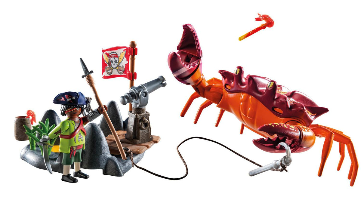 Playmobil compact battle scene is travel-friendly for kids.