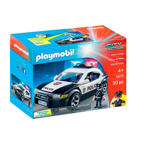 Playmobil Police Cruiser front grill with removable roof invites imaginative play and easy access.