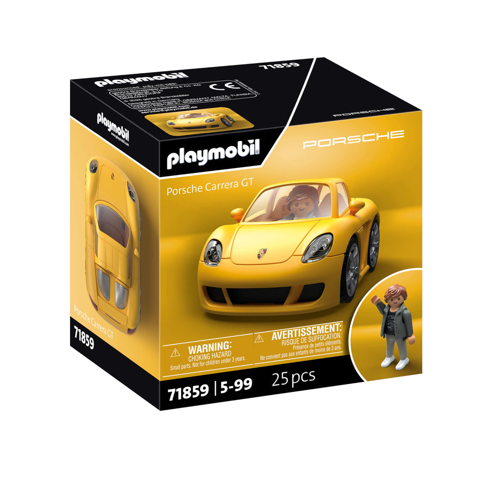 Playmobil Porsche Carrera GT car front view for display and imaginative play.
