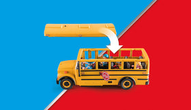 Playmobil School Bus double doors open for easy boarding and access.