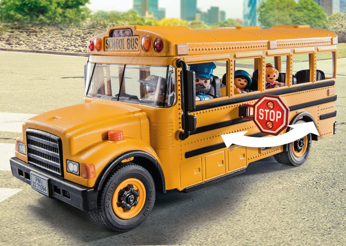 Playmobil School Bus durable materials built to withstand long term pretend travel.