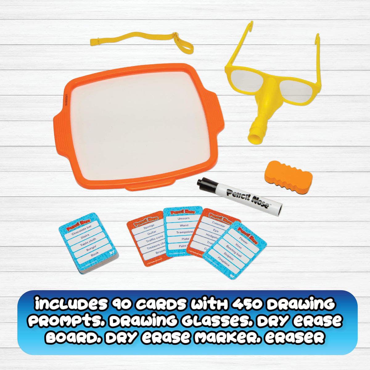 PlayMonster Pencil Nose card slot image highlights quick draw and fast rounds