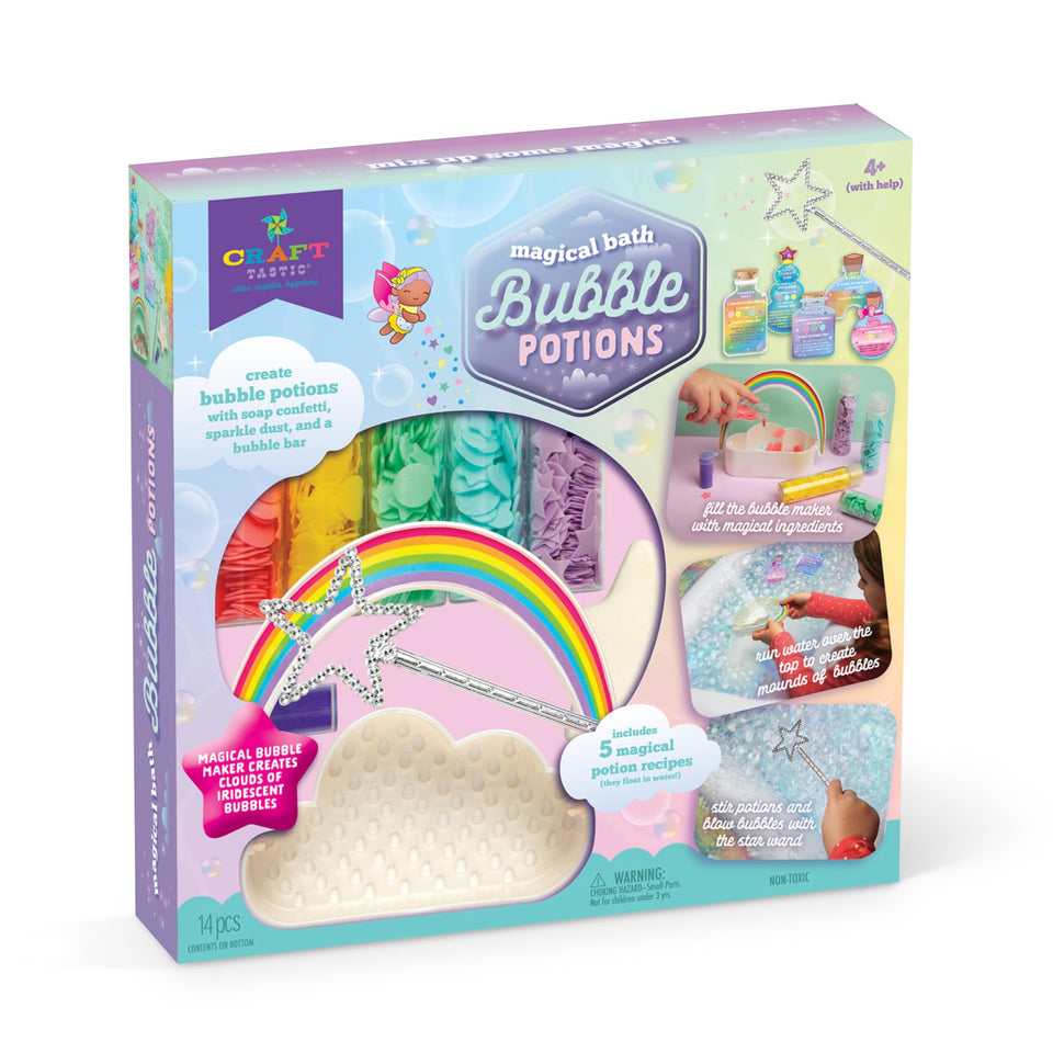 PlayMonster Craft-Tastic cloud bubble maker creates colorful bath bubbles for imaginative play