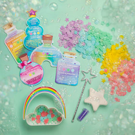 Potion recipes float in water during PlayMonster Bubble Bath Potion play