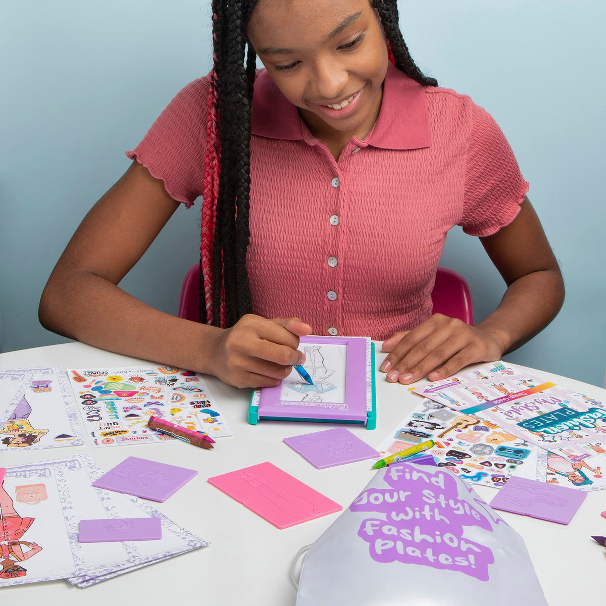 PlayMonster Fashion Plates help kids transfer patterns onto paper with ease.