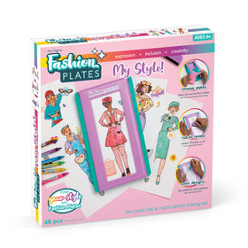 PlayMonster Fashion Plates My Style tablet and plates for quick on-the-go fashion sketches.