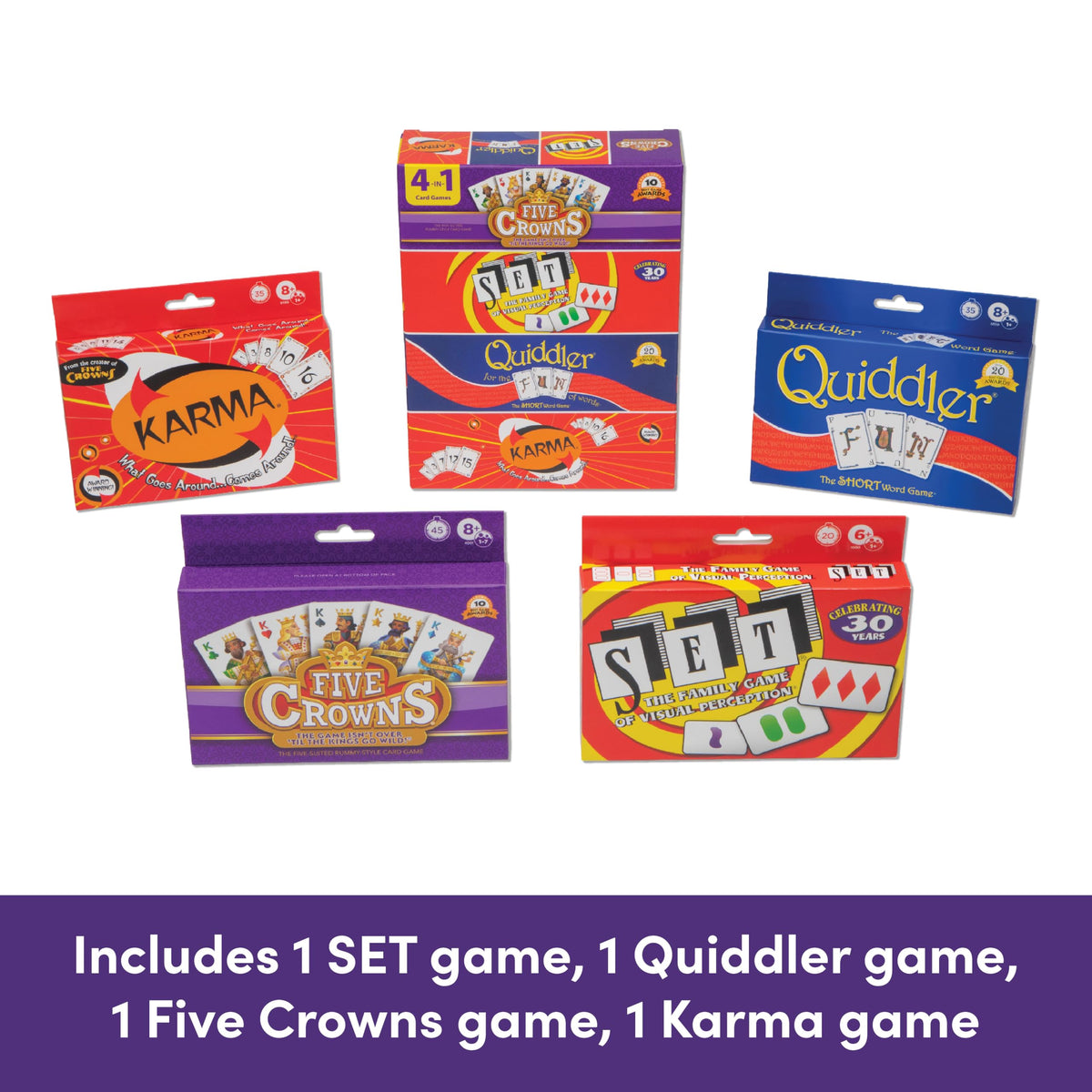 PlayMonster Five Crowns bundle deck spread showing card variety