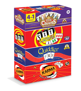 PlayMonster Five Crowns bundle on table ready for family game night