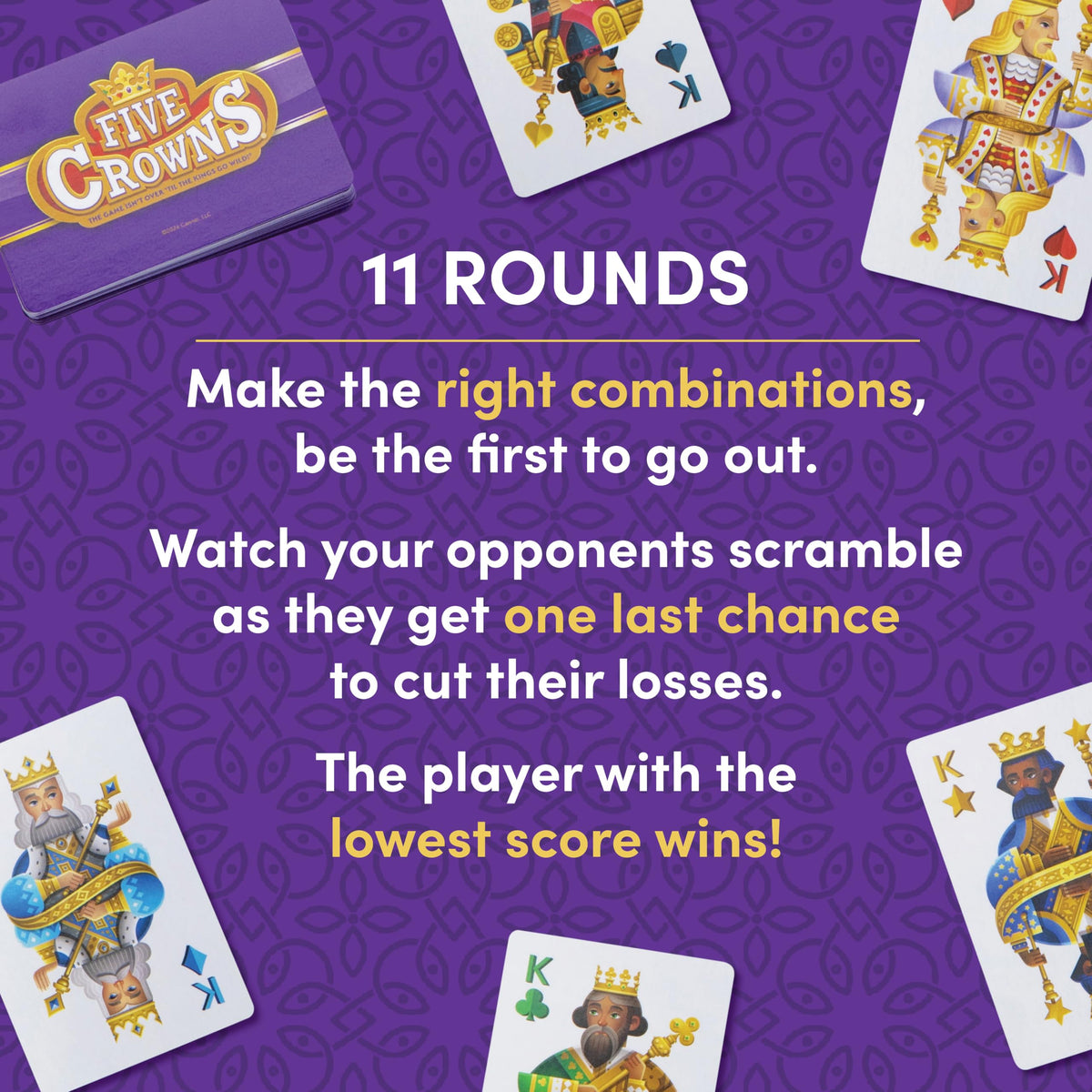 PlayMonster Five Crowns rotating wild cards bring exciting twists to play