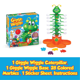 PlayMonster Giggle Wiggle base with marbles ready, ideal for family game night