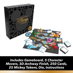 PlayMonster Disney trivia components include a 400-card deck for wide-ranging questions.