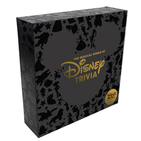 PlayMonster The Magical World of Disney Trivia packaging shows a colorful unboxing for family game nights.