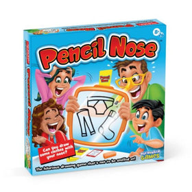 PlayMonster Pencil Nose board game setup for family night fun and easy laughter