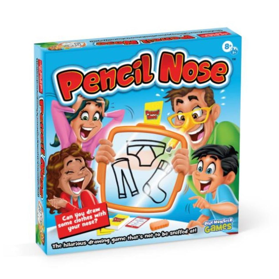 PlayMonster Pencil Nose board game setup for family night fun and easy laughter