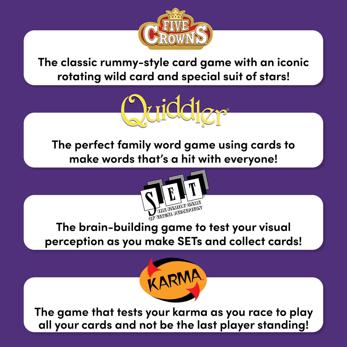 PlayMonster Quiddler word-building game for family-friendly wordplay