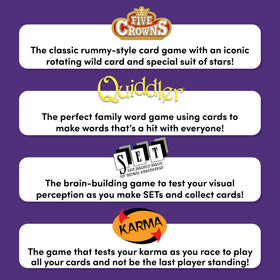 PlayMonster Quiddler word-building game for family-friendly wordplay