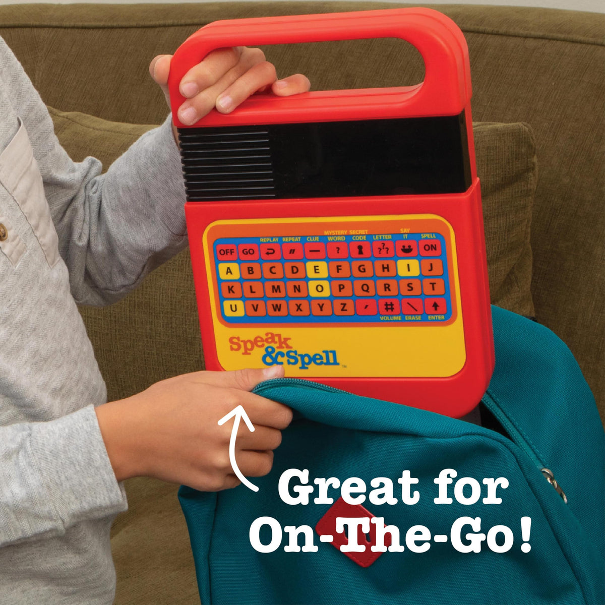 Gift-ready Speak & Spell packaging inviting curious kids