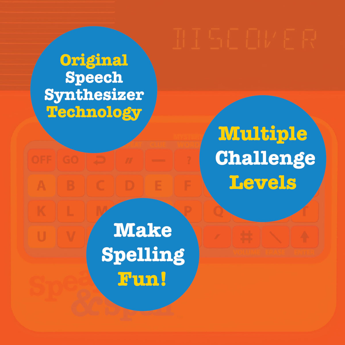 Speak & Spell Secret Code mode with coded word puzzles