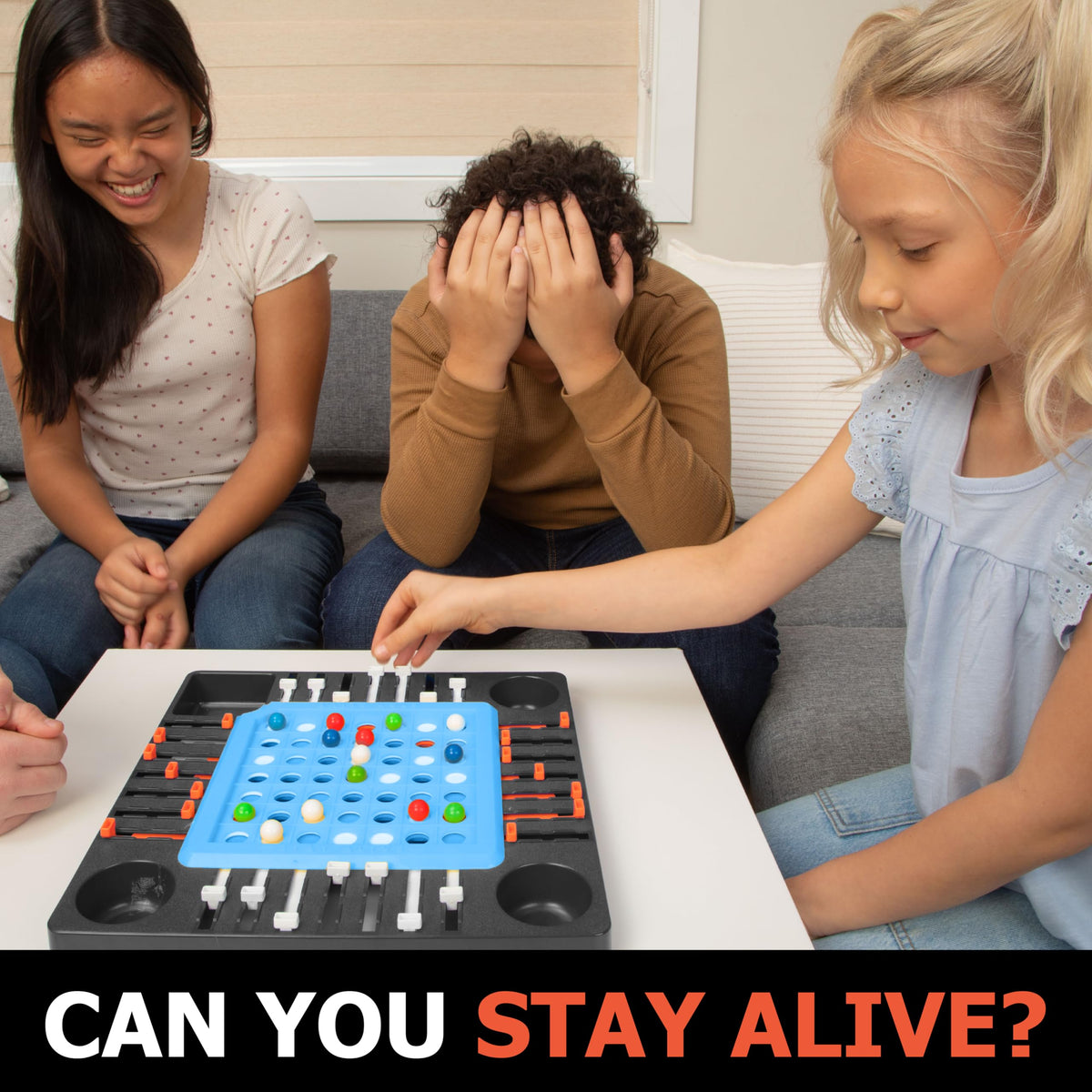 Stay Alive board reveals holes during play, highlighting risk and timing