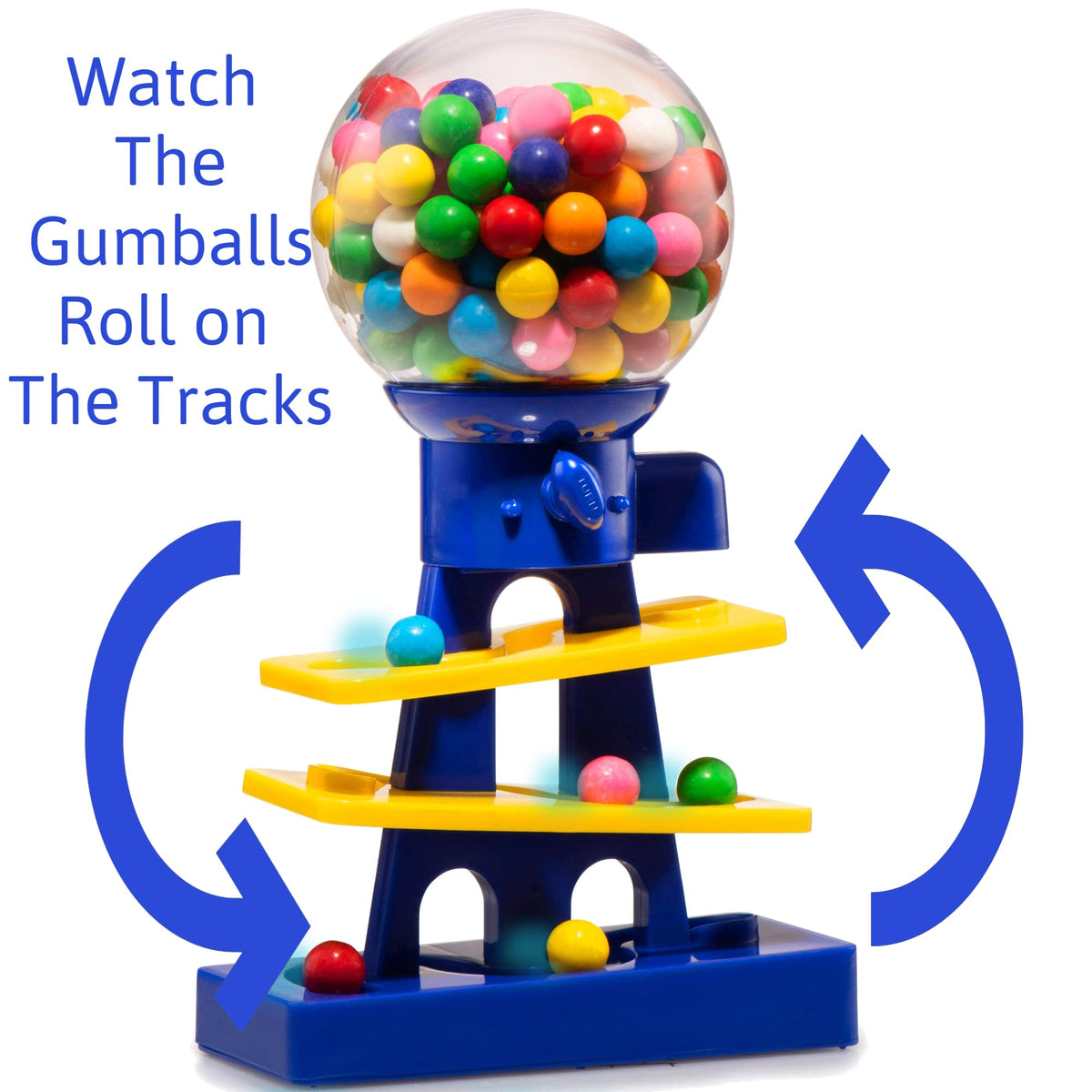Playo gumballs included 25 pink balls close-up showing flavors