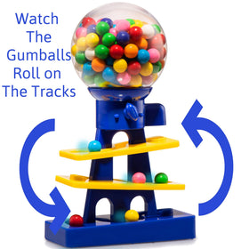 Playo gumballs included 25 pink balls close-up showing flavors