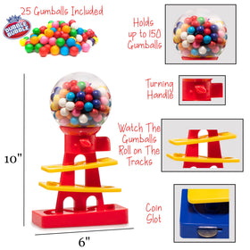 Playo Tower gumball machine pink top view coin slot