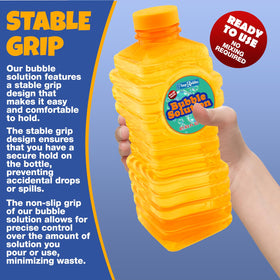 PlayRoute child-safe label on bubble solution highlighting non-toxic formula