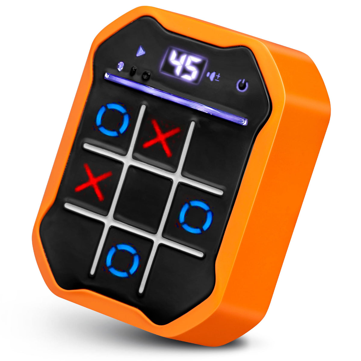 PlayRoute handheld front display shows real-time scores for competitive rounds.