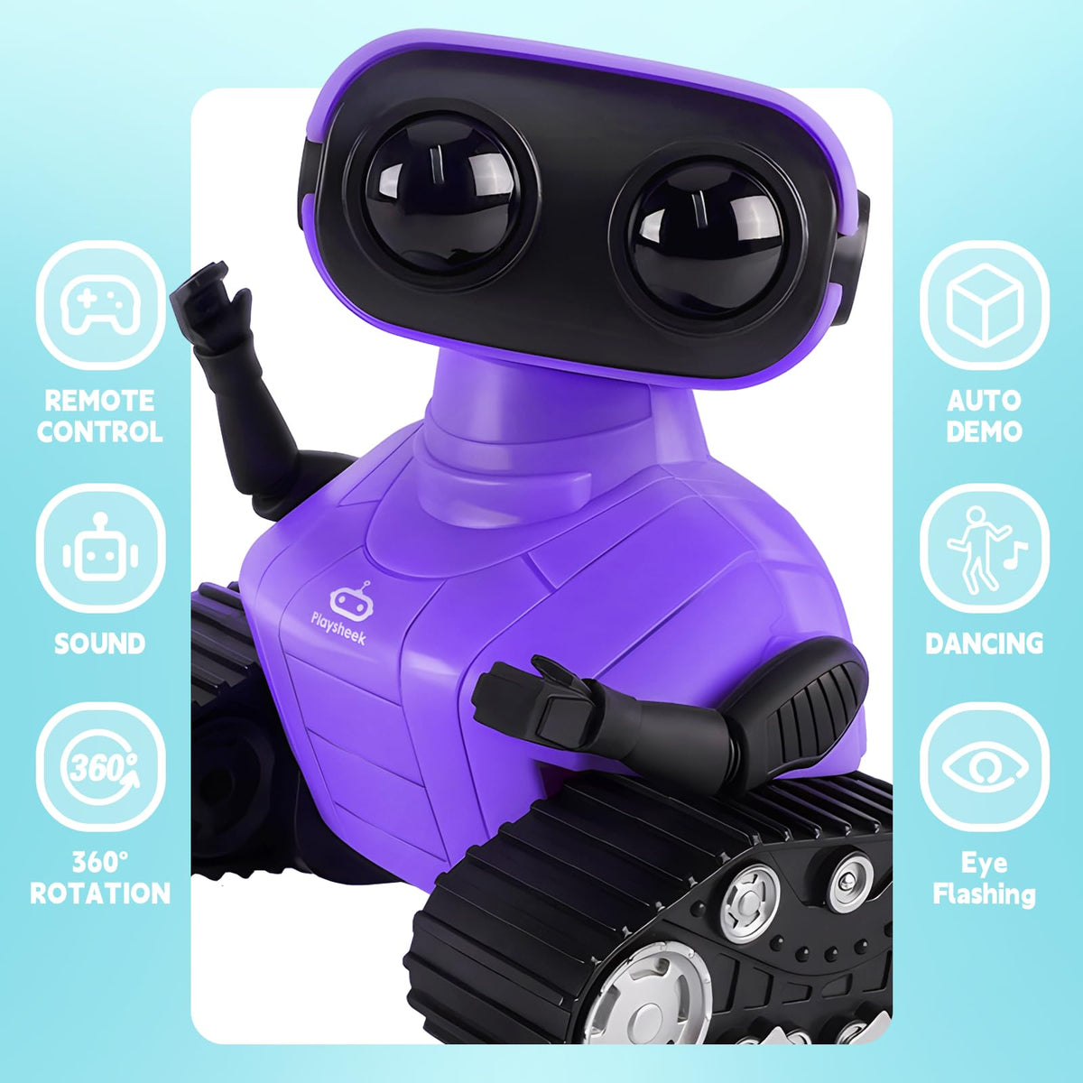 PlaySheek Emo Robot remote control lets kids move, sing, and dance.