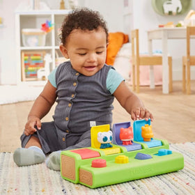 Playskool Pop-n-Peek Pals features push, pull actions to boost fine motor skills