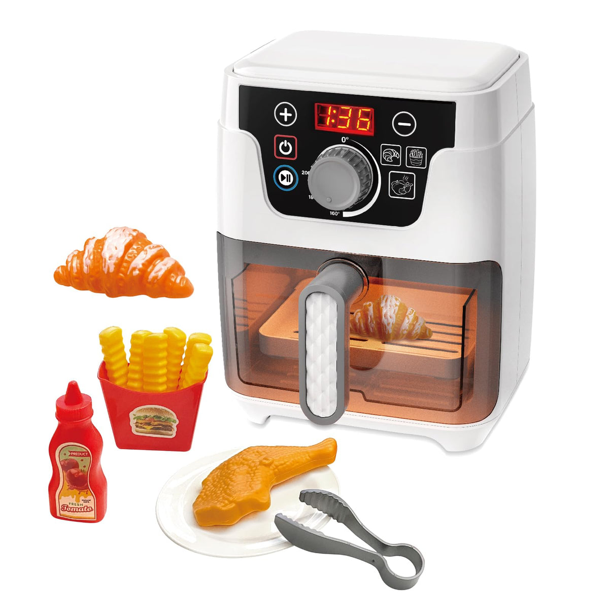 Playssnior Bojia air fryer toy front view for kids' pretend play cooking