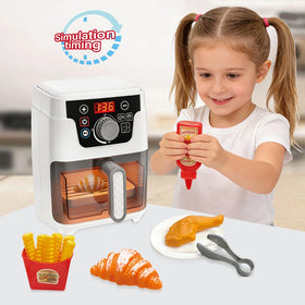 Playssnior Bojia air fryer toy kitchen set offers kids a complete pretend cooking experience