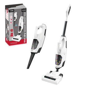 Playssnior Bojia kids vacuum toy showing 2-in-1 blowing and sweeping for imaginative play