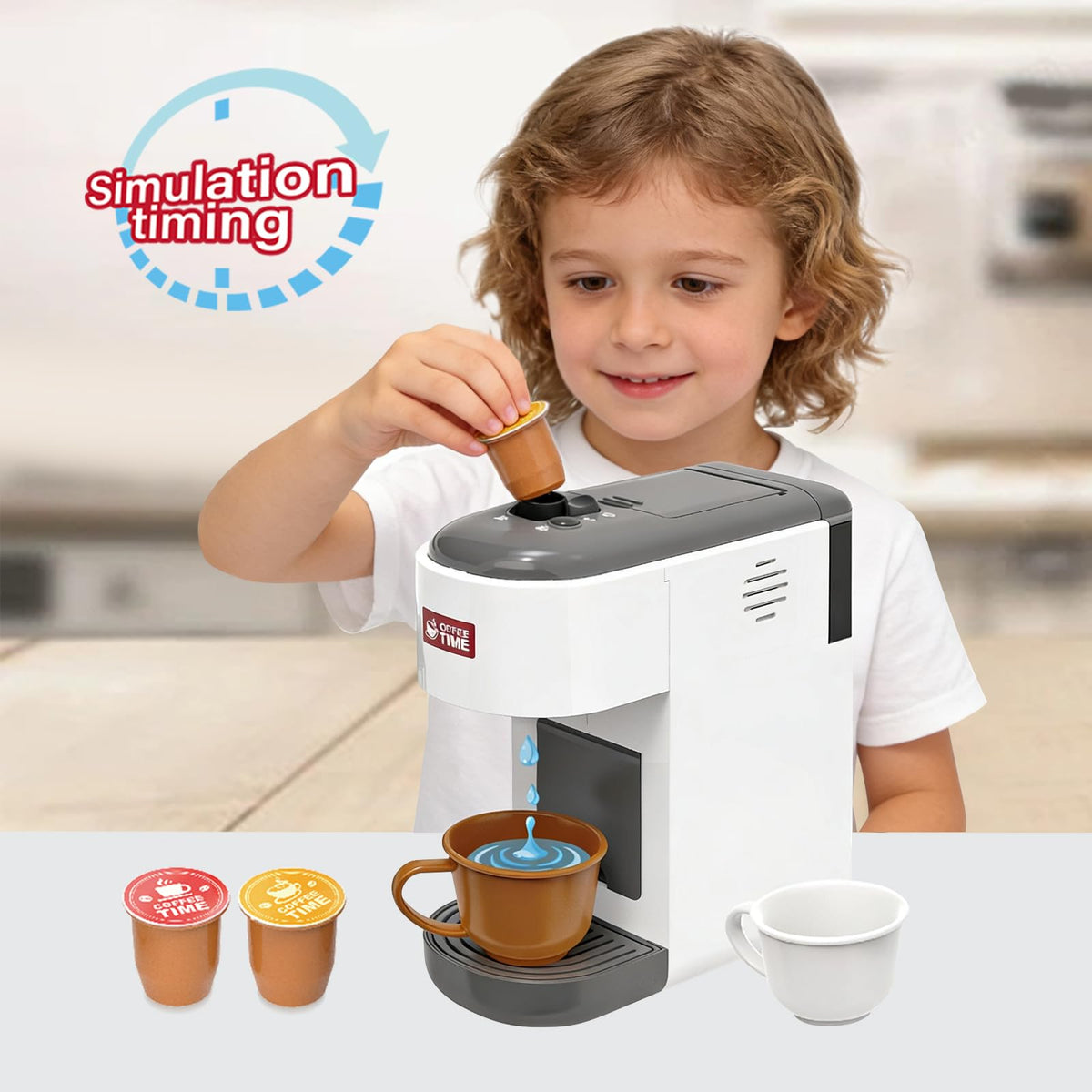 Playssnior Bojia kitchen accessories playset supports creative storytelling in pretend cafe.