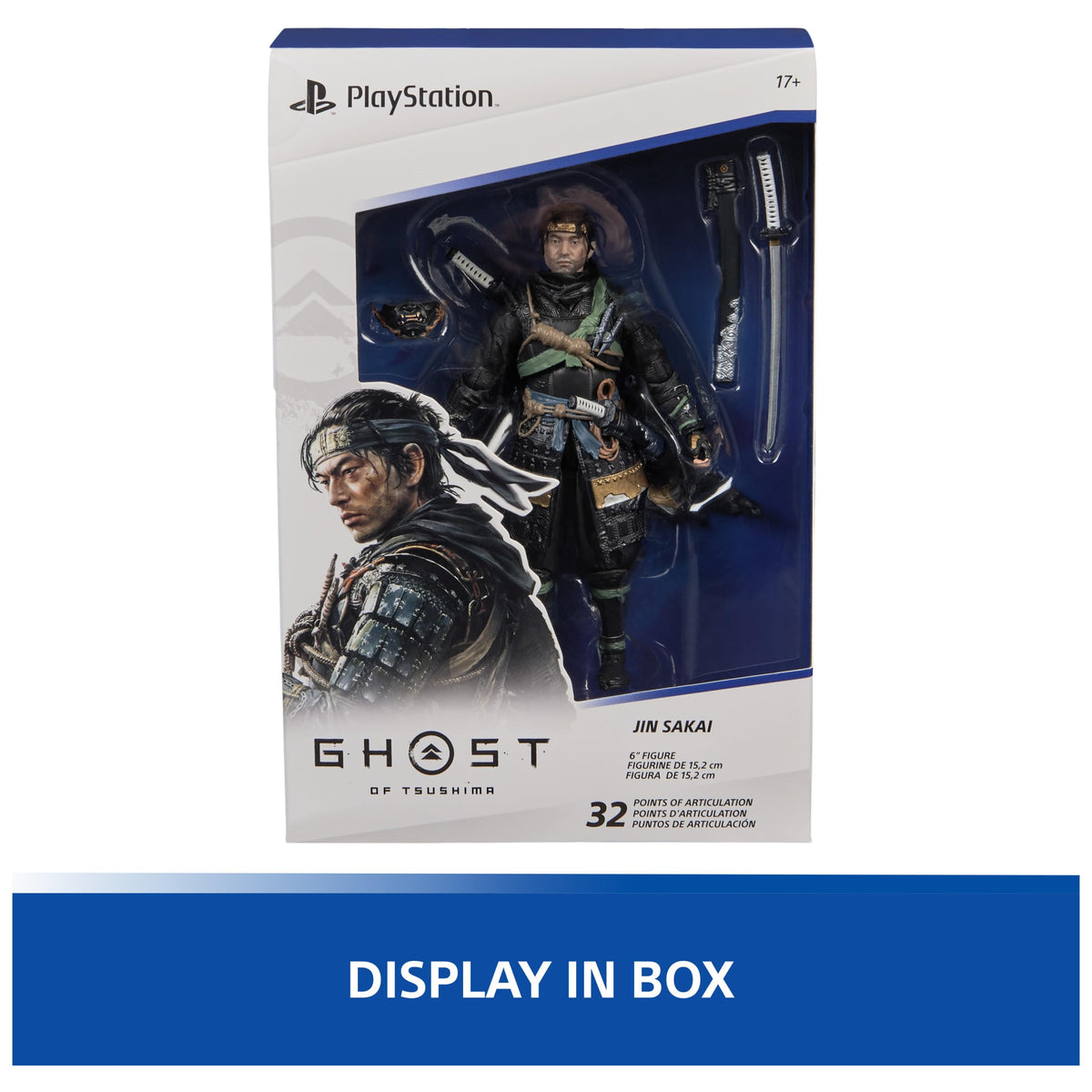 Includes two accessories for versatile display options with Jin Sakai.