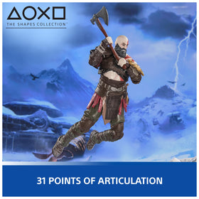 PlayStation Kratos ash-skin texture captured with rich paint applications.