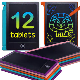 Playtapus party-favor mini LCD writing tablet, front view for on-the-go doodling and learning