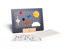 Playte Orapa Space magnetic tiles demonstrate tactile puzzle solving and planning.