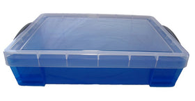 PlayTherapySupply sand tray with lid closed showing waterproof durable construction.