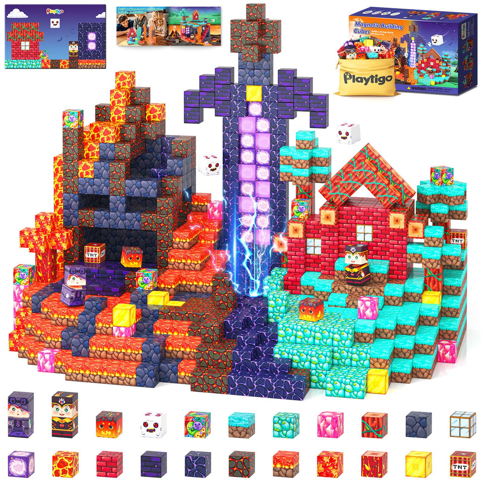 Playtigo 154PCS forest scene magnets stimulate imaginative play and storytelling.