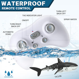 Playtigo shark with LED lights and water spray for exciting nighttime sessions