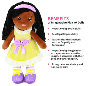 Playtime by Eimmie Kaylie embroidered-face detail supports safe, gentle play.