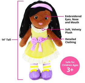Kaylie soft-body textured fabric is easy to clean after playtime.