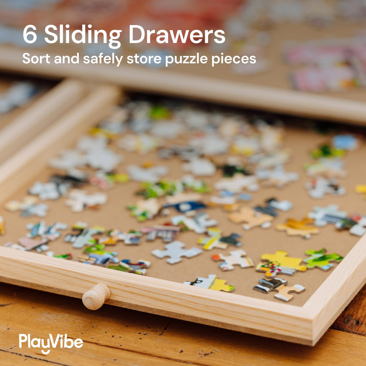 Portable PlayVibe puzzle station ideal for travel and on-the-go solving