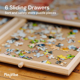 Portable PlayVibe puzzle station ideal for travel and on-the-go solving