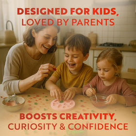 Playz 32-page lab guide spread with colorful diagrams and kid-friendly steps.