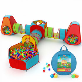 Playz 7pc play tent with ball pit setup for interactive indoor and outdoor fun.