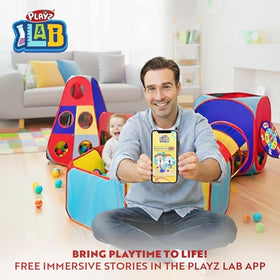 Playz backyard family playset ready for outdoor adventures.