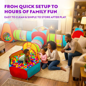Playz carry case supports tidy, portable setup for on-the-go fun.