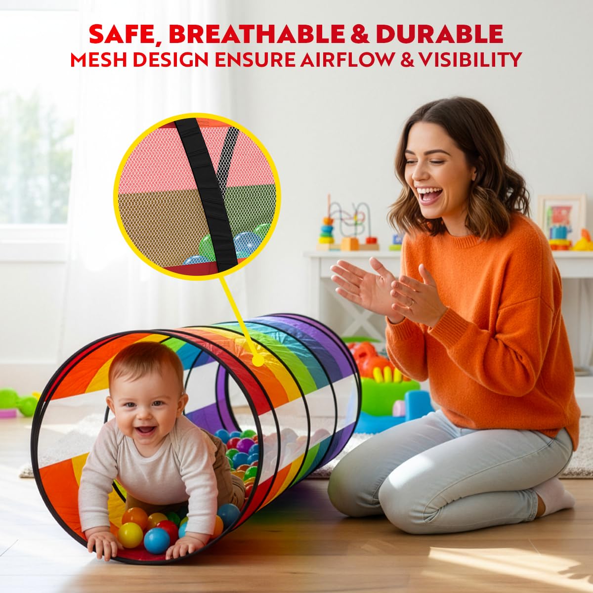 Playz compact fold-flat storage makes travel and storage effortless